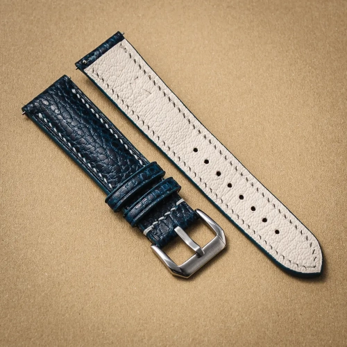 Walpier Dollaro Blue White pasek do zegarka robiony ręcznie2