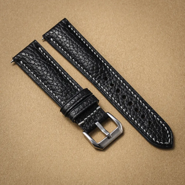 Walpier Dollaro Black White pasek do zegarka robiony ręcznie