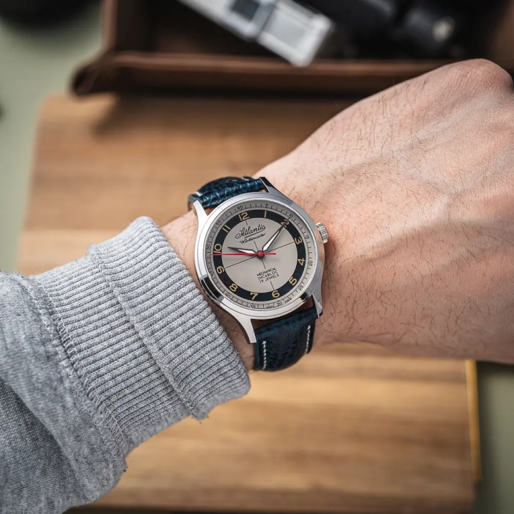 Walpier Dollaro Blue White pasek do zegarka robiony ręcznie5