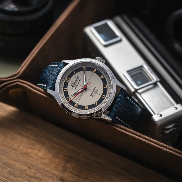 Walpier Dollaro Blue White pasek do zegarka robiony ręcznie8