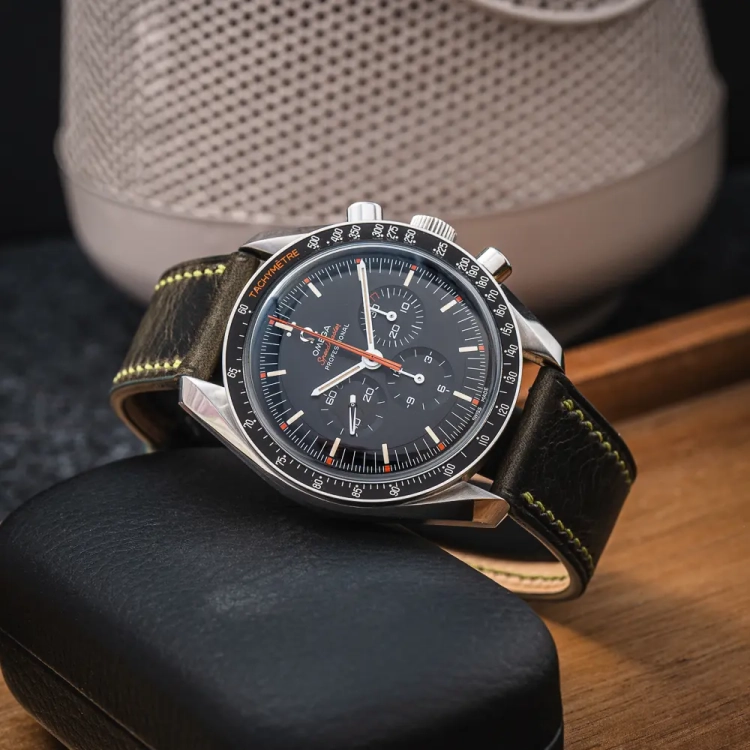 Badalassi Carlo Wax Grey Olive pasek do zegarka Omega