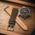 Badalassi Carlo Trio Olive Grey pasek do zegarka ręcznie robiony3