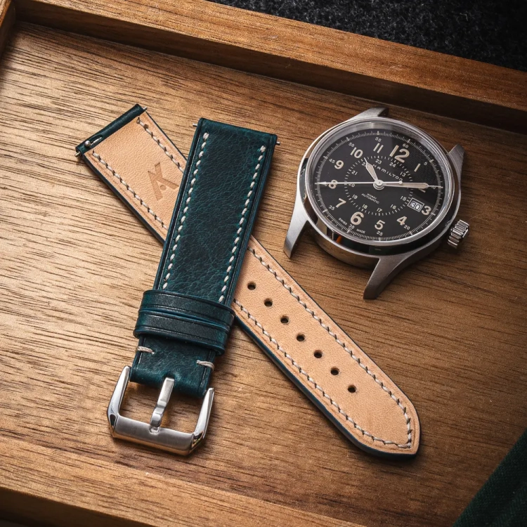 Badalassi Carlo Wax Ortensia Grey pasek do zegarka ręcznie robiony3