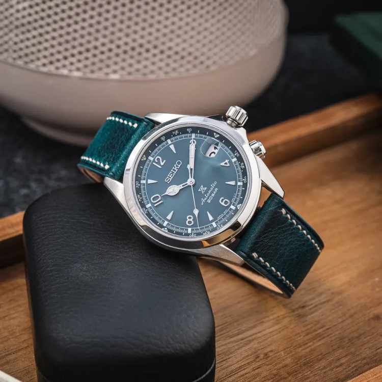 Badalassi Carlo Wax Ortensia Grey pasek do zegarka ręcznie robiony5