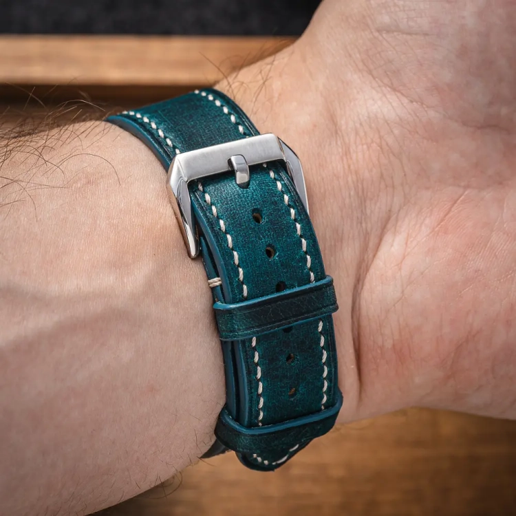 Badalassi Carlo Wax Ortensia Grey pasek do zegarka ręcznie robiony4