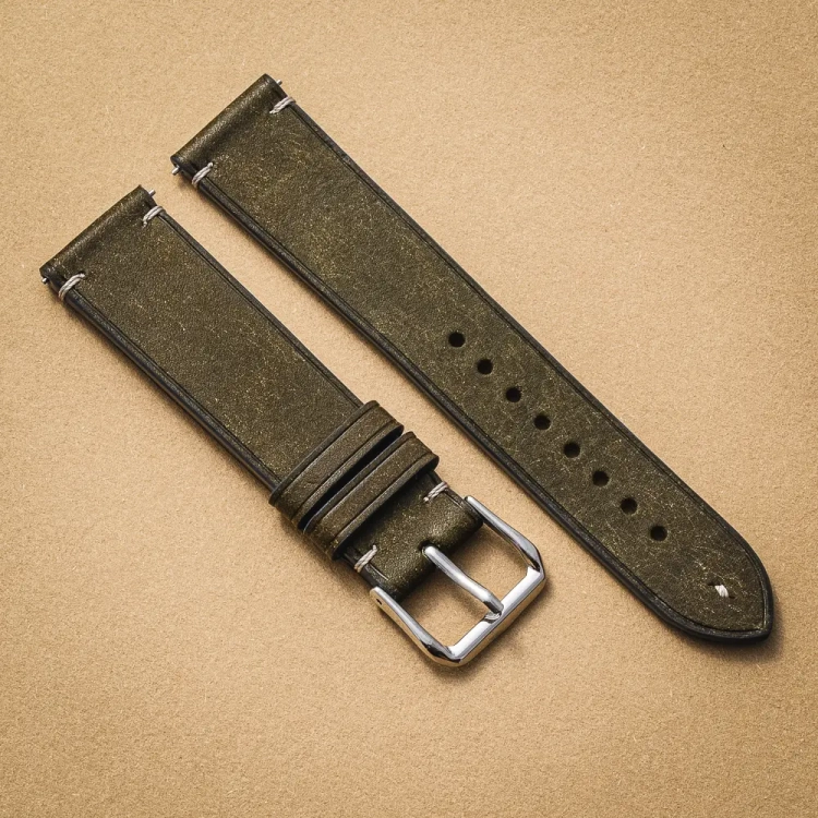 Badalassi Carlo Trio Olive Grey pasek do zegarka ręcznie robiony