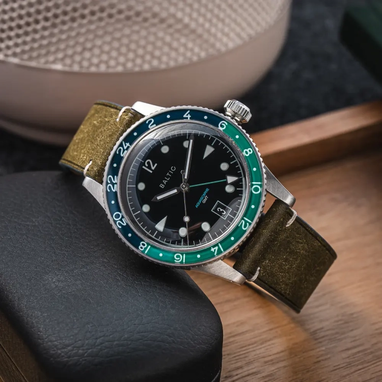 Badalassi Carlo Trio Olive Grey pasek do zegarka ręcznie robiony5