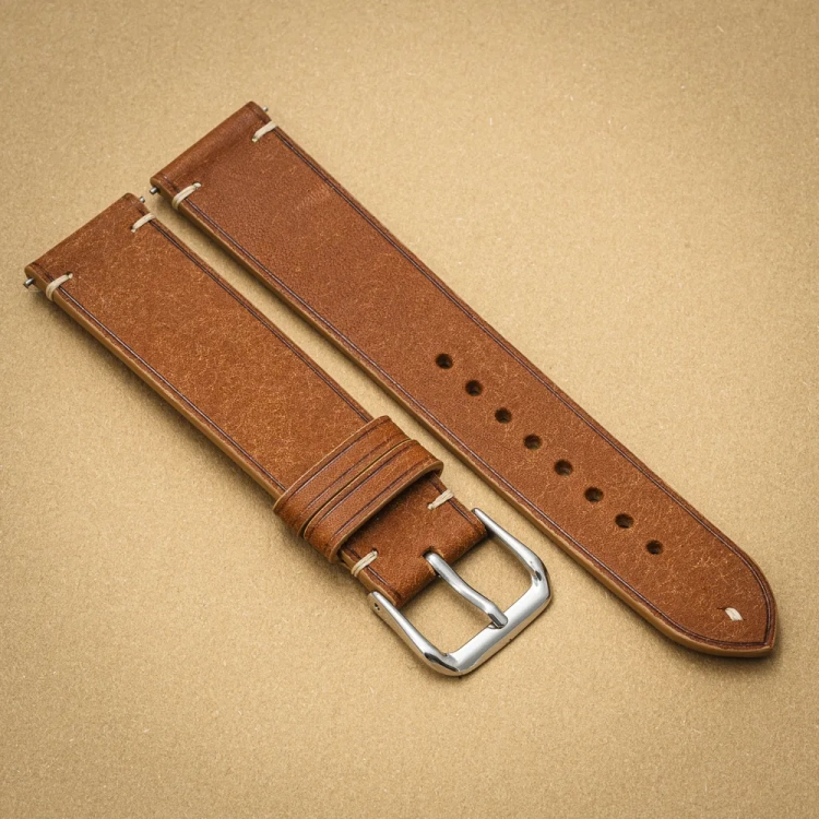 Badalassi Carlo Trio CognacBeige pasek do zegarka