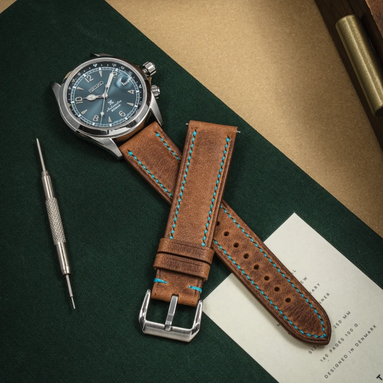 Tempesti Baku CuoioBlue – pasek do zegarka seiko