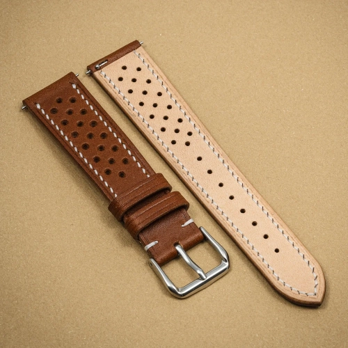 Walpier Buttero Rally CognacWhite – pasek do zegarka tył