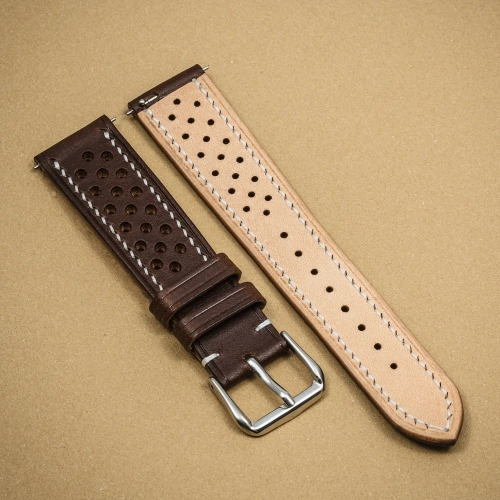 Walpier Buttero Rally BrownWhite – pasek do zegarka tył