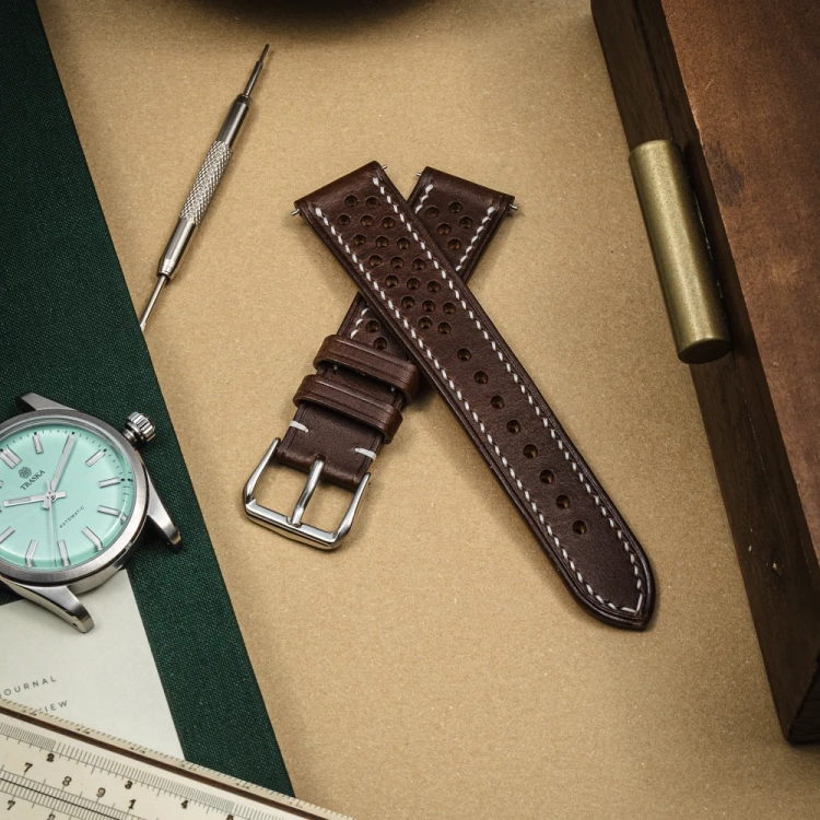 Walpier Buttero Rally BrownWhite – pasek do zegarka traska