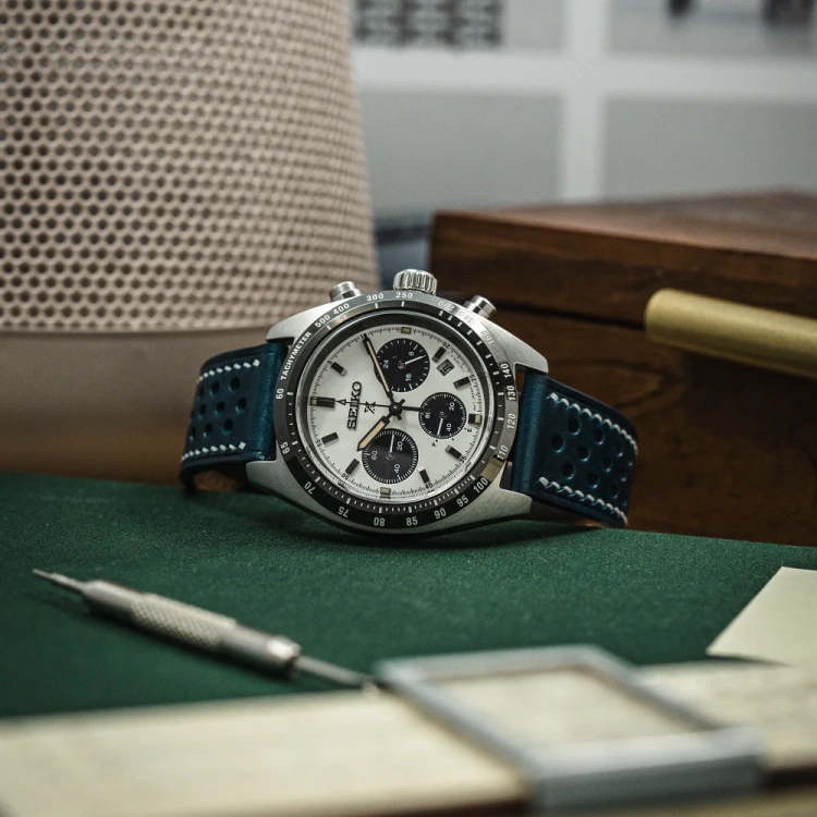 Walpier Buttero Rally BlueWhite – pasek do zegarka seiko zbliżenie