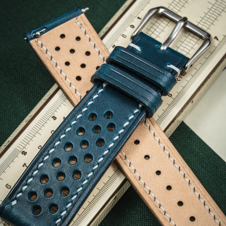 Walpier Buttero Rally BlueWhite – pasek do zegarka zbliżenie