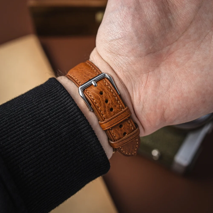 Badalassi Carlo Box CognacBrown - pasek do zegarka na zamówienie.webp